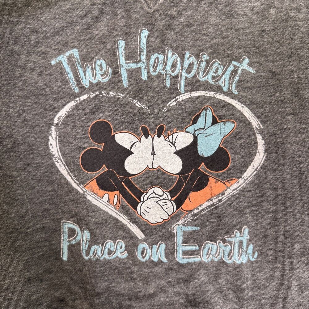 Disneyland Hoodie Womens Small Minnie Mickey Mouse Magical Place Burnout Sweater - Picture 4 of 11